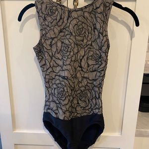 Black & Gray Dance Leotard